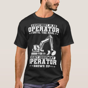 Camiseta Operário da Construção Escavadeira Operador de Equ