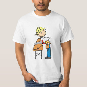 Camiseta Operário da Construção Serrando Tábua