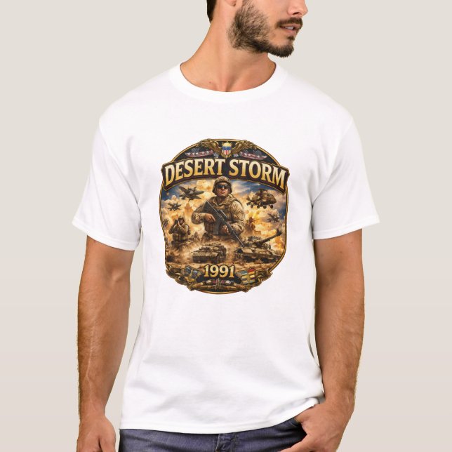 Camiseta Operation Desert Storm 1991 Commemorative  (Frente)