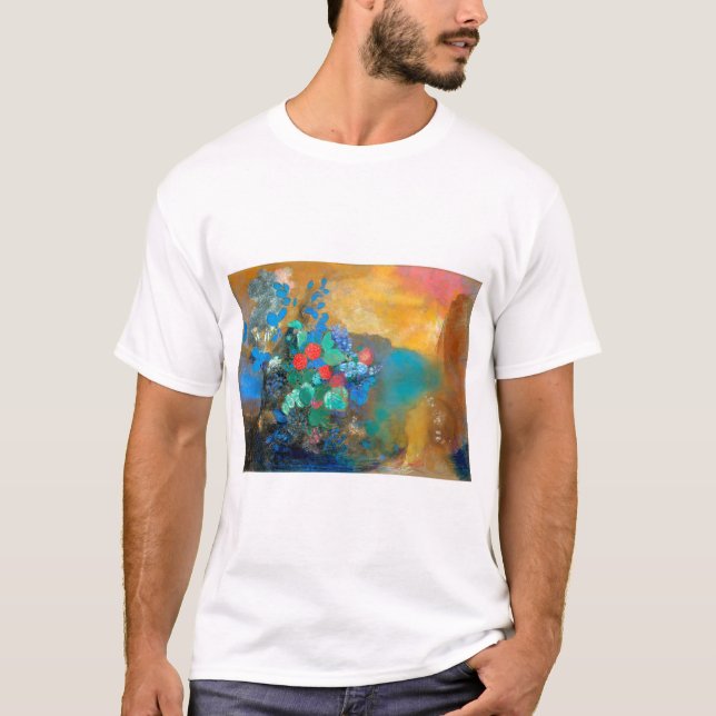 Camiseta Ophelia entre as Flores, Redon (Frente)