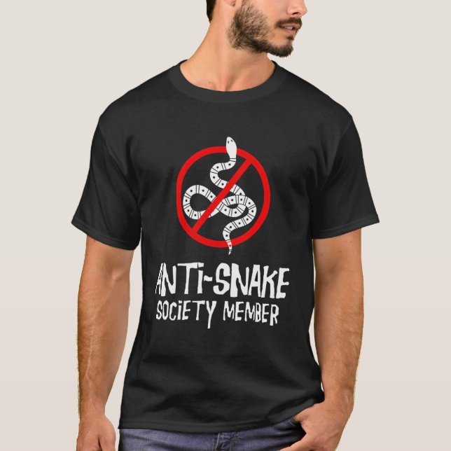 Camiseta Ophidiophobia Fear Of Snakes Serpent Boa Python Re (Frente)