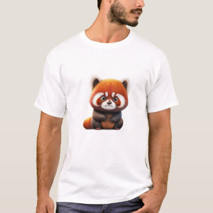 Camiseta Ópice Adorável e Humorável do Panda Vermelho