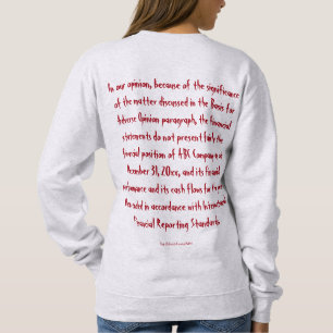Camiseta "Opinião adversa do exame "