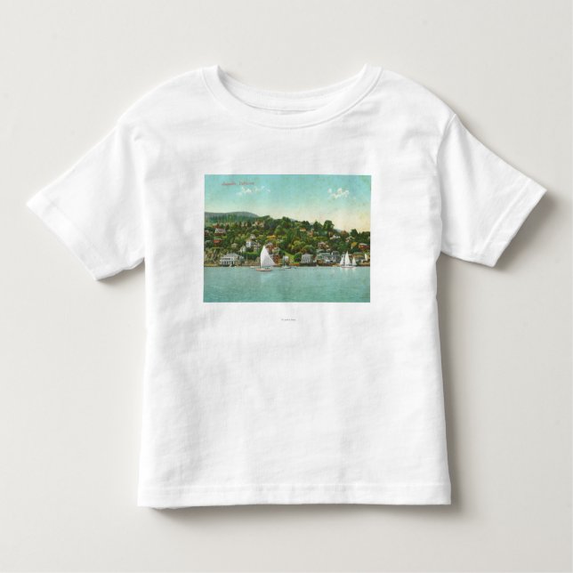 Camiseta Opinião da cidade, barcos do beira-rio de vela (Frente)