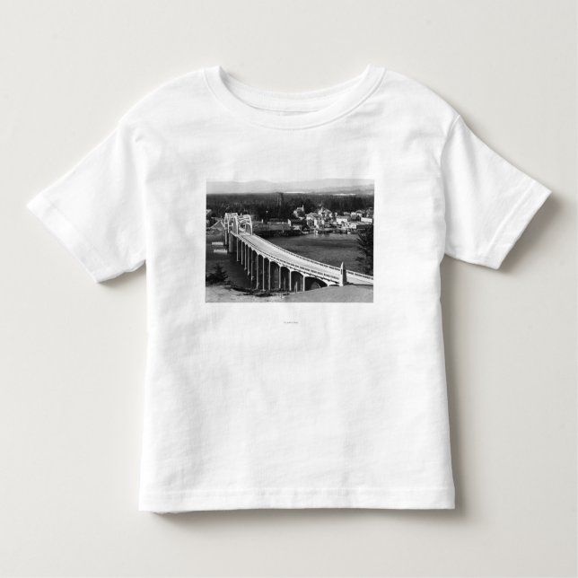 Camiseta Opinião da cidade de Florença, Oregon e ponte de (Frente)