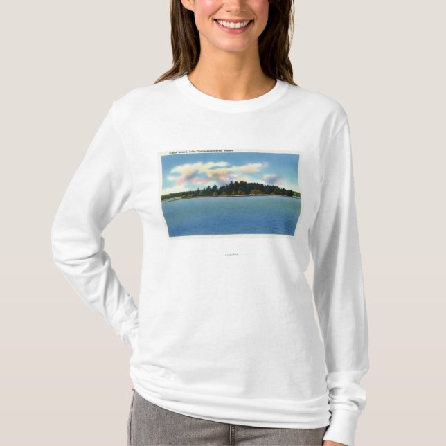 Camiseta Opinião de Cobbosseecontee do lago da ilha de Cuba (Frente)