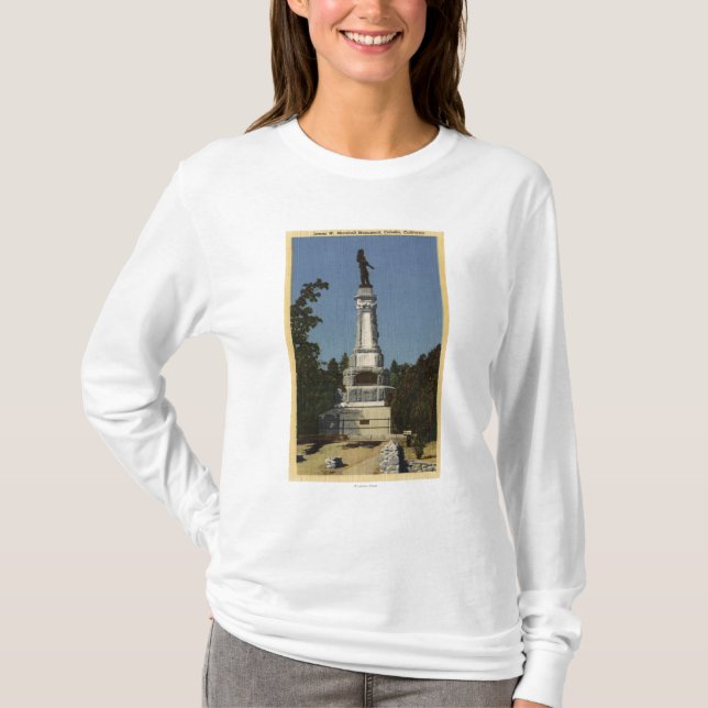 Camiseta Opinião de James W. Marshall Monumento # 2 (Frente)