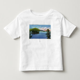 Camiseta Opinião do lago da montanha da rocha do Shelving