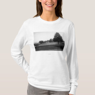 Camiseta Opinião Dourado do curso do lago fairway nas