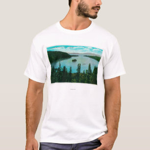 Camiseta Opinião esmeralda da baía no lago TahoeLake Taho