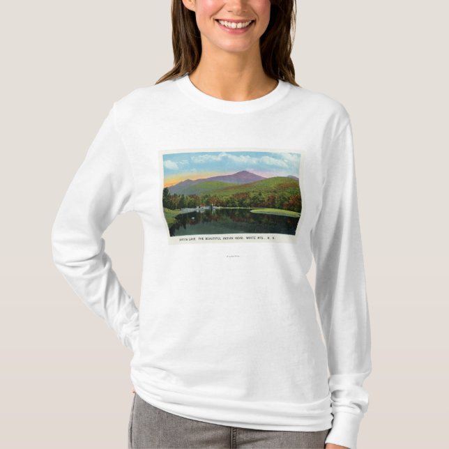 Camiseta Opinião indiana da cabeça e do lago shadow (Frente)