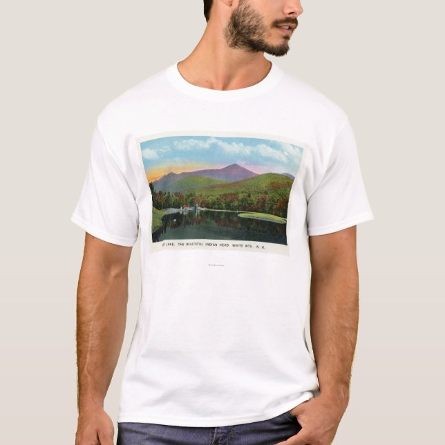 Camiseta Opinião indiana da cabeça e do lago shadow (Frente)