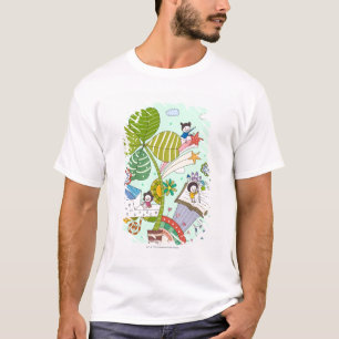 Camiseta Opinião lateral as crianças que estudam por plan