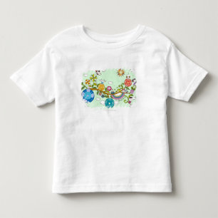 Camiseta Opinião lateral as crianças que jogam no ramo de