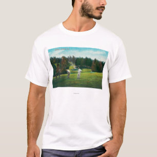 Camiseta Opinião o jogador de golfe aproximadamente pronta