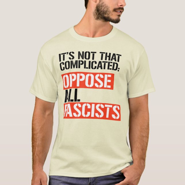 CAMISETA OPOR-SE A TODOS OS FASCISTS (Frente)
