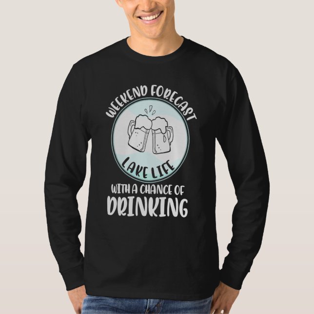 Camiseta Oportunidade De Bebendo Prevista No Fim De Semana  (Frente)