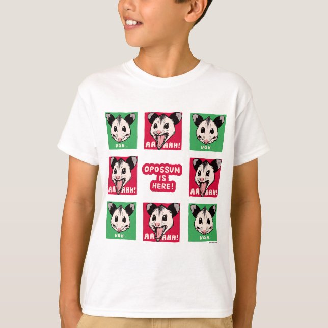 Camiseta Opossum "AHHH" and "UGH..." (Frente)