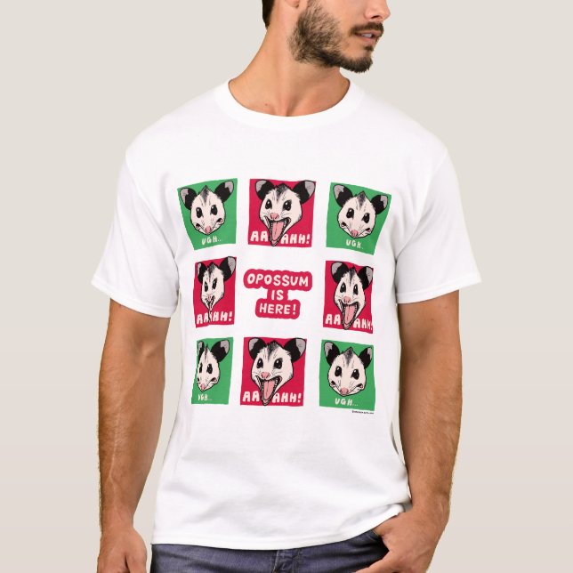 Camiseta Opossum "AHHH" and "UGH..." (Frente)