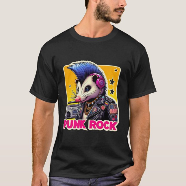 CAMISETA OPOSSUM PUNK ROCK BLUE 5 (Frente)