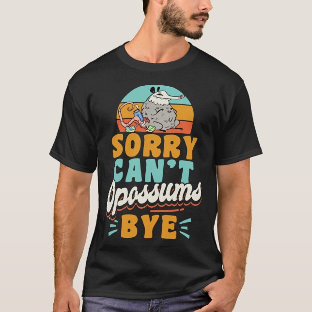 Camiseta Opossum Vintage SorryCan t OpossumsBye (Frente)