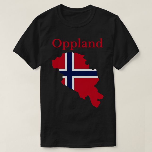 Camiseta Oppland County, Noruega (Frente do Design)
