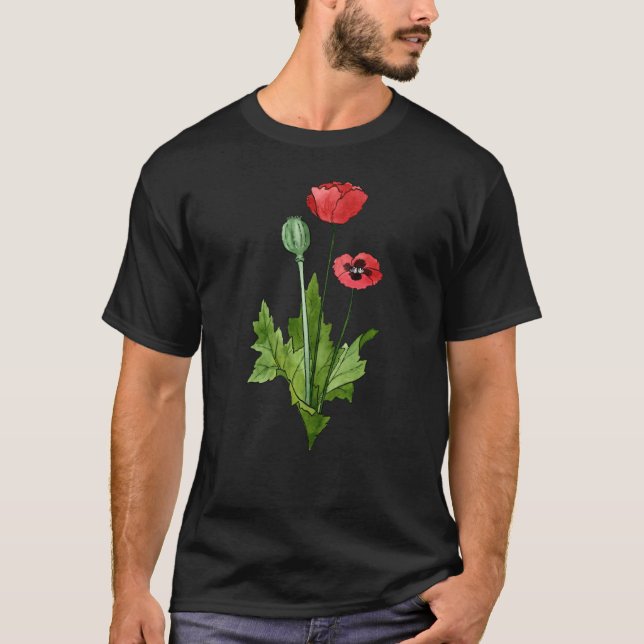 Camiseta Oppy BreadSemente Planta Ópio Semente Opióide Popp (Frente)