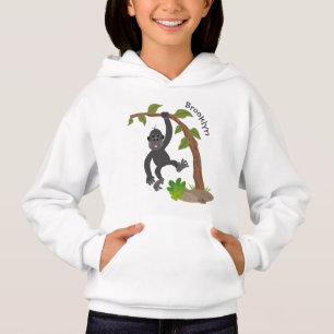 Camiseta Óptica de desenho animado de gorila de bebê feliz