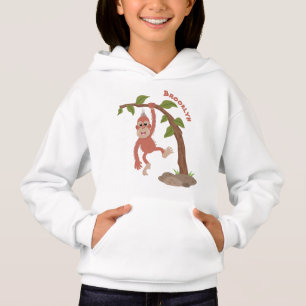 Camiseta Óptica de desenho animado de orangotango, um beb