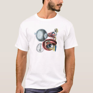 Camiseta Óptica de Ilustração de Anatomia Ocular