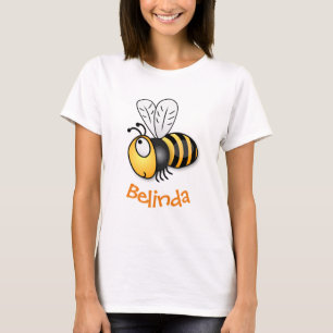 Camiseta Óptica ilustração do desenho animado das abelha