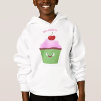 Óptica ilustração do desenho animado do cupcake fe