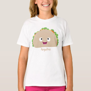 Camiseta Óptica ilustração do desenho animado do taco fe