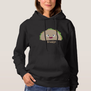 Camiseta Óptica ilustração do desenho animado do taco feliz