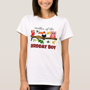Camiseta Óptica Ótima Ilustração Aves Mãe Criança de Aniver