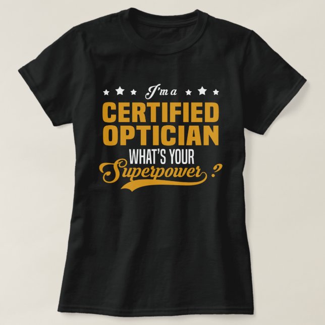 Camiseta Óptico Certificado (Frente do Design)