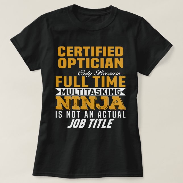 Camiseta Óptico Certificado (Frente do Design)