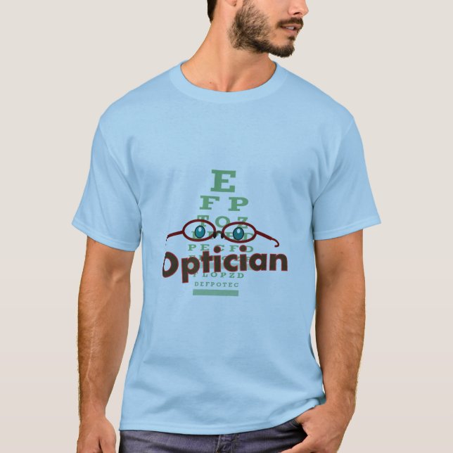 Camiseta Óptico--Presentes da carta de olho (Frente)