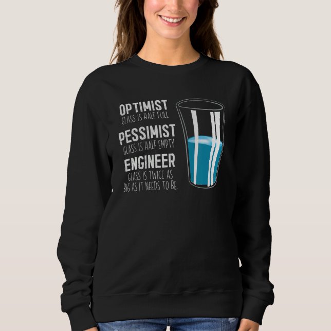 Camiseta Optimist Pessimist Engineer Glass  Engineering (Frente)