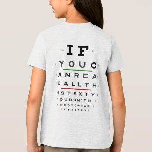 Camiseta Optometria, visão perfeita, sem necessidade de ócu