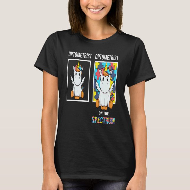 Camiseta Optometrista Pessoas Com Autismo Quebra-Cabeça Uni (Frente)