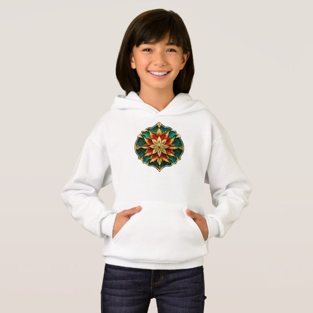 Camiseta Opulência de Yuletide: Segmentos de Ouro do Natal (Frente Completa)