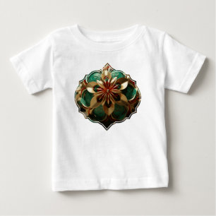 Camiseta Opulência de Yuletide: Segmentos de Ouro do Natal