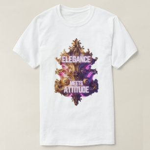 Camiseta Opulência do ornamentado - Elegância atende à atit