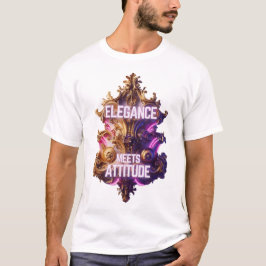 Camiseta Opulência do ornamentado - Elegância atende à atit