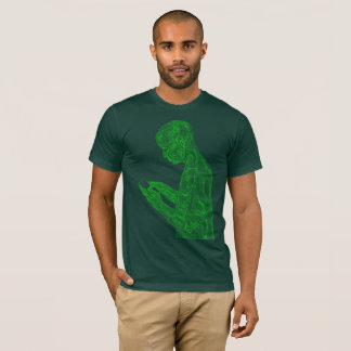 Camiseta Oração americana (floresta com verde de néon)