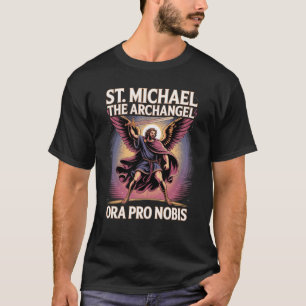 Camiseta Oração ao Arcanjo São Miguel Escudo de São