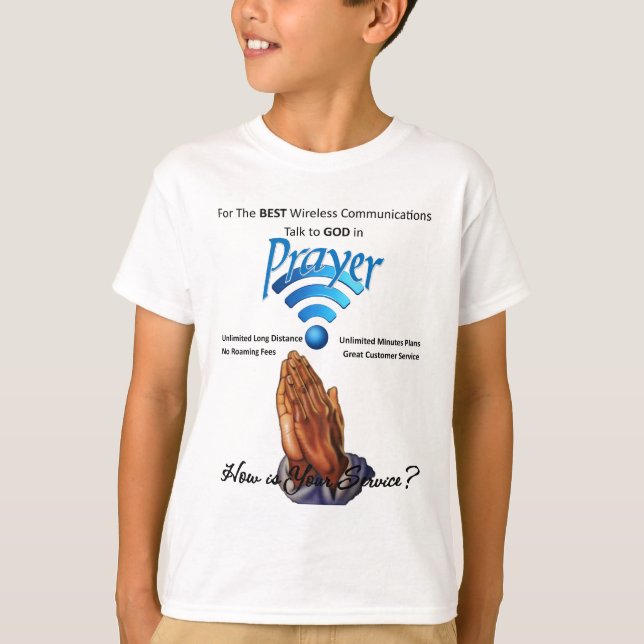 Camiseta Oração: Comunicação sem fio (Frente)