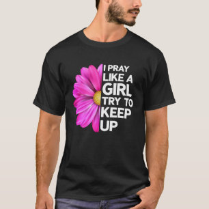 Camiseta Oração Cristã Flor Jesus Cristo Crenças da Igreja