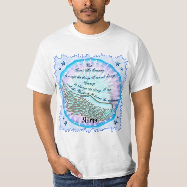 Camiseta Oração da Serenidade Asa Violeta (Frente)